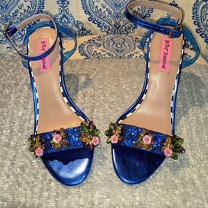 Betsey Johnson Blue Alyna Floral Embellished